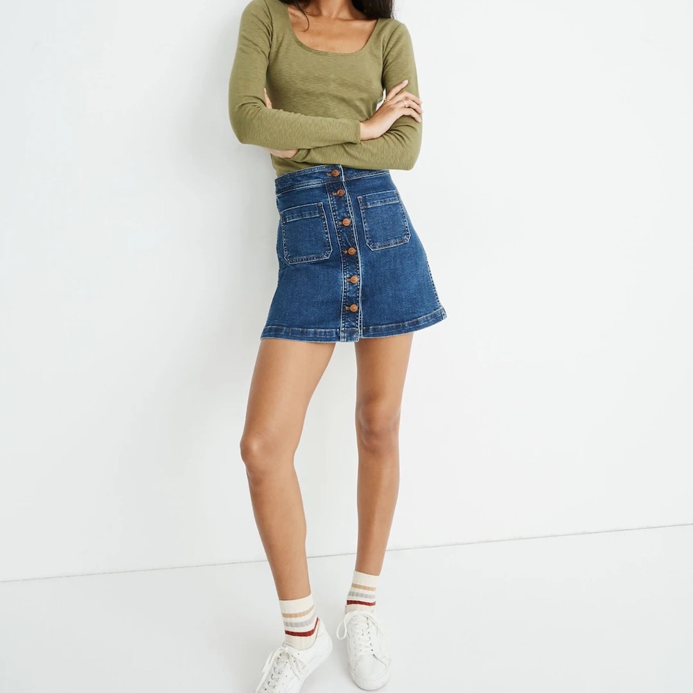 Madewell a-line mini skirt